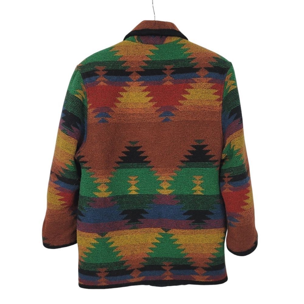 Vintage Jofeld Wool Blend Southwestern Aztec Button Down Blazer Coat Size Small - Picture 4 of 16